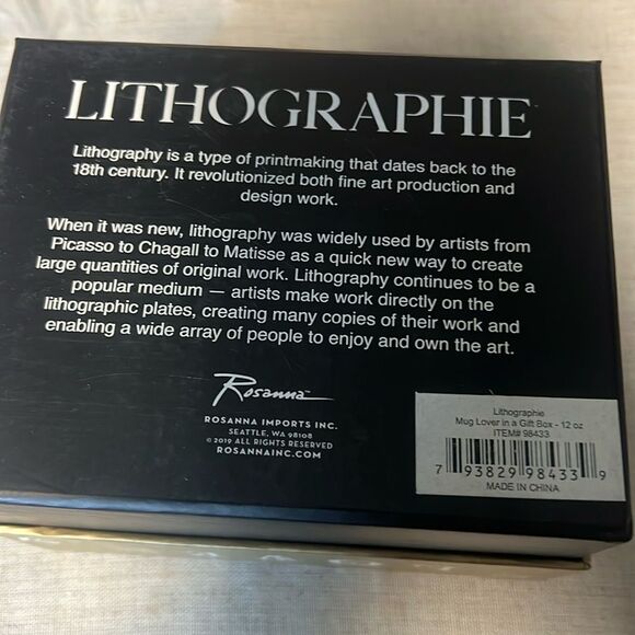 ROSANNA Imports Lithographie Coffee Mug - Lover - Picture 3 of 3